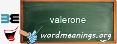WordMeaning blackboard for valerone